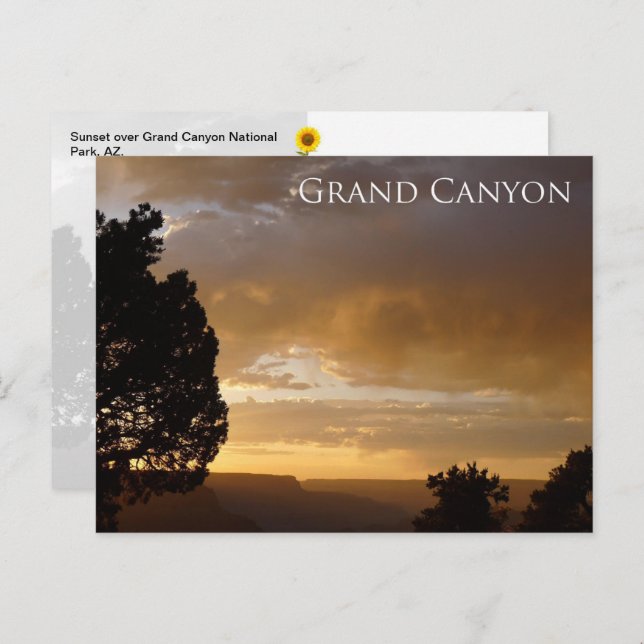 Grand Canyon Sunset, AZ - cartão postal (Frente/Verso)