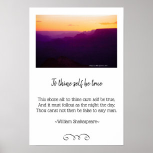 Grand Canyon Sunset e Shakespeare Foto Poster