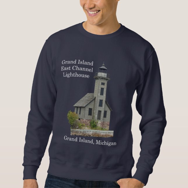 Grand Island East Channel Lighthouse camisa escura (Frente)