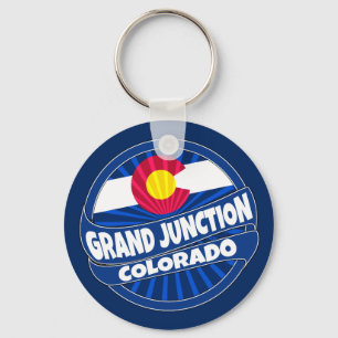 Grand Junction Colorado flag burst chaveiro