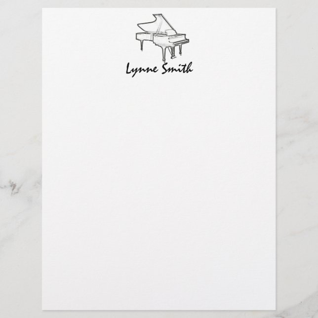 Grand Piano "Drawing" Personalizado (Frente)