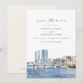 GRAND RAPIDS Michigan Skyline Salvar o Convite de 