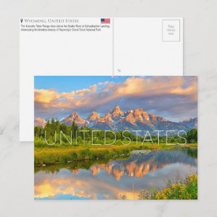 Grand Teton, Cartão Postal de Viagem dos Estados U