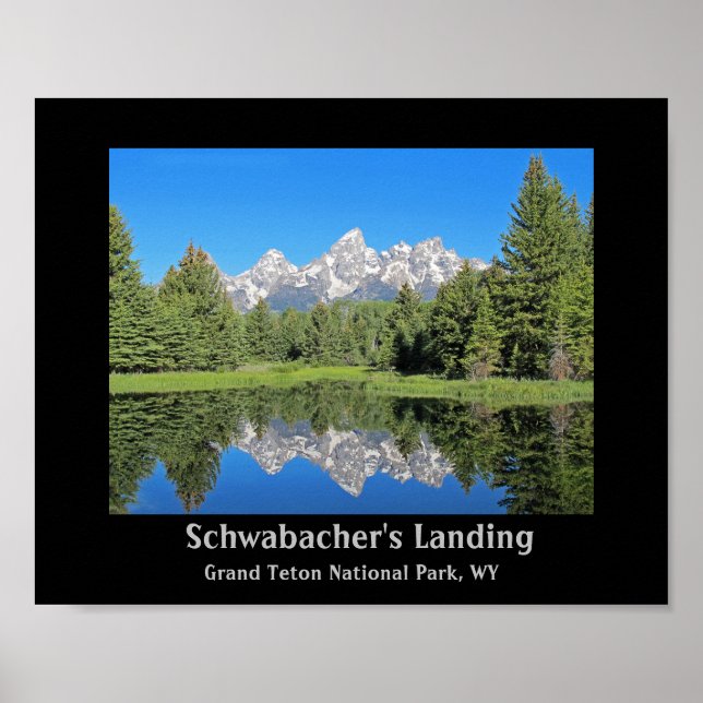 Grand Teton National Park Design Landscape Poster (Frente)