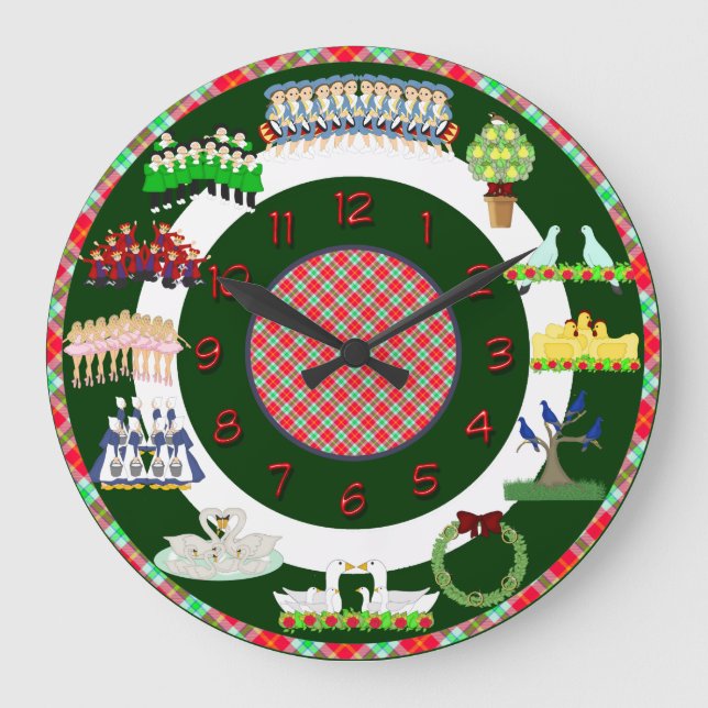 Grande 12 dias de relógio de natal (Frente)