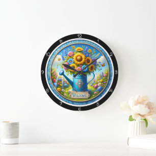 Grande A água pode fazer o relógio de boas-vindas floresc