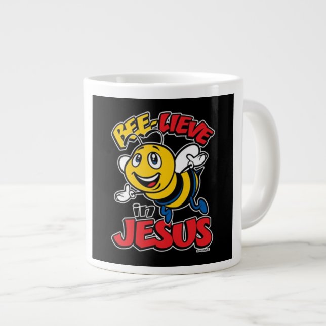 Grande Acredite - Caneca de café extragrande (Frente Esquerda)