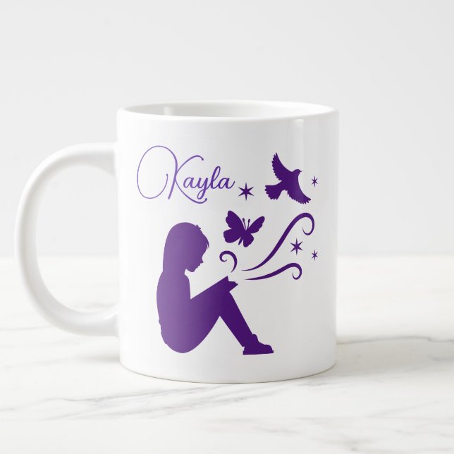 Grande Adicione seu nome - caneca gigante de café (Esquerda)