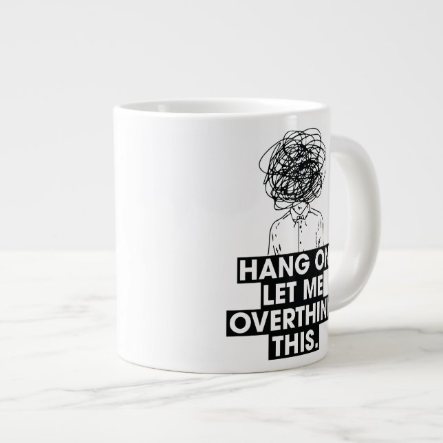Grande Aguenta, deixa-me repensar isto Caneca de Café (Frente Esquerda)