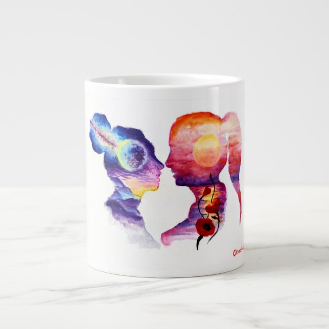 Grande Amantes sonhando com caneca de café (Frente)