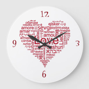 GRANDE ***AMOR EM MUITOS IDIOMAS*** RELÓGIO DE DIVERSÃO