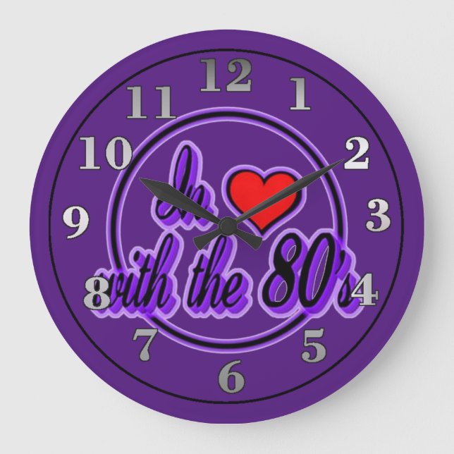 Grande Apaixonado Pelo Relógio Do Logotipo Roxo Da anos 8 (Frente)