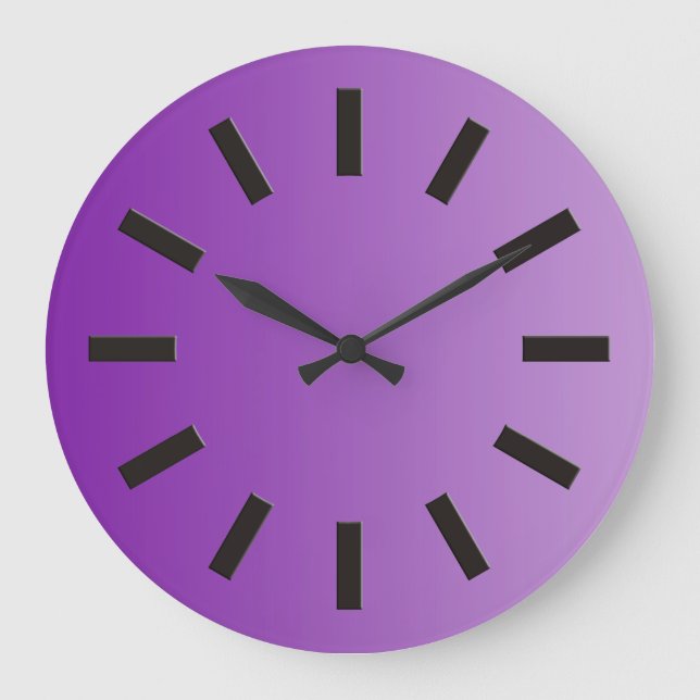 Grande APENAS gradações de COR - roxo + face do relógio I (Frente)