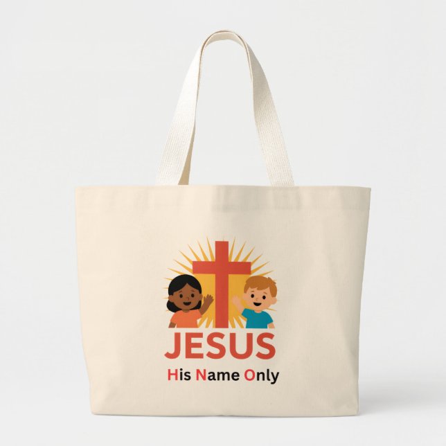 Grande Apenas o Nome Dele - Bolsa Tote (Frente)