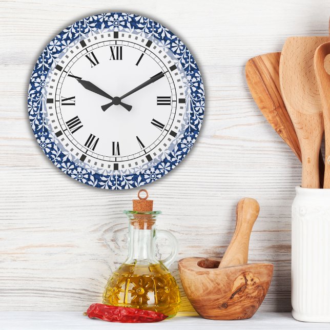 Grande Artes e Artesanatos Azuis e Brancos - Relógio Gran (Criador carregado)