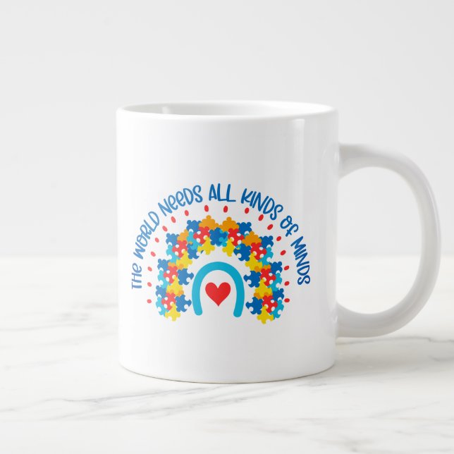 Grande Autismo - caneca gigante de café (Direita)