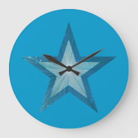 Azul - Estrela - relógio azul