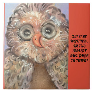 Grande Azulejo De Cerâmica Engraçado, Whimsical, A