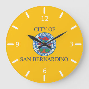 Grande bandeira de San Bernardino (Califórnia) Relógio Gr