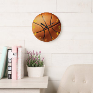 Grande Basquete Laranja, Relógio De Parede
