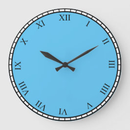 Grande Bloqueio de Rosto do Relógio Romano Preto