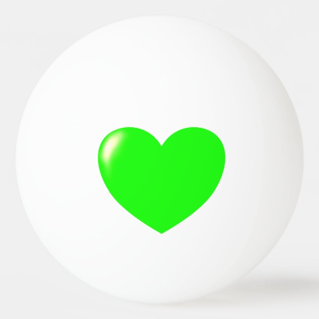 Grande Bola de Pong do Coração Verde (Frente)