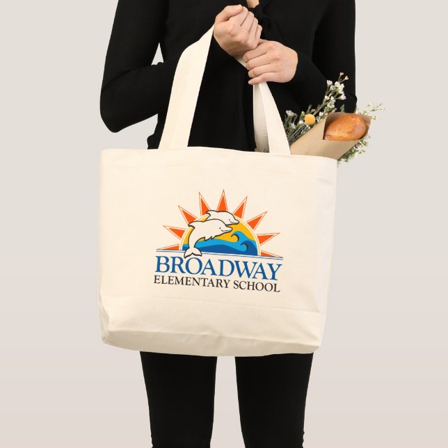 Grande Bolsa de Tote da Escola Elementar Broadway (Frente (produto))