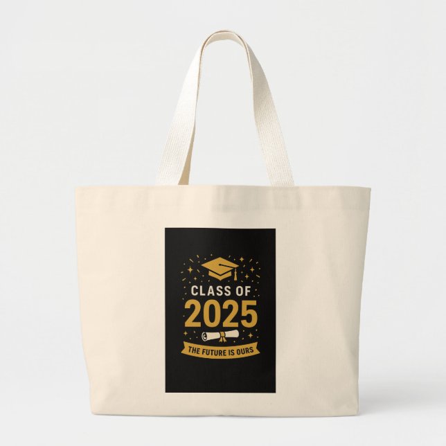 Grande bolsa de tote de graduação (Frente)