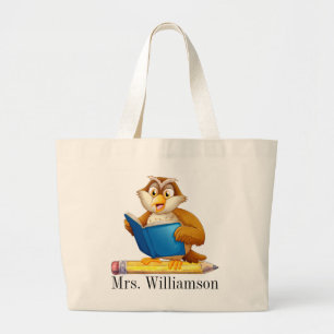 Grande Bolsa de Tote do Professor de Coruja