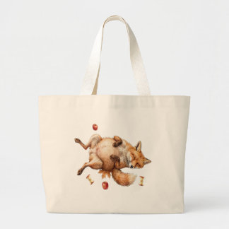 Grande Bolsa Fall Fox Tote - Bolsa de Maçãs de Outono Aco