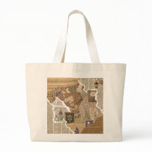 Bolsa Jumbo Tote de Colagem de Diário Vintage