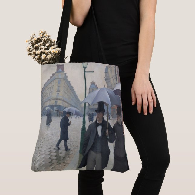 Grande Bolsa "Paris Street Rainy Day" de Caillebot (Close Up)
