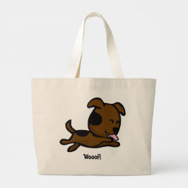 Grande Bolsa Tote Alegria de Cachorrinho Woof