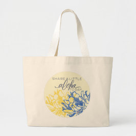 Grande Bolsa Tote Aloha Compartilhe um Pouco de Aloha Hoj