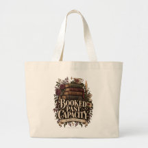 Bolsa Tote Amante de Livros Antigos com Capacidade