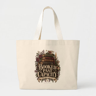 Grande Bolsa Tote Amante de Livros Antigos com Capacidade