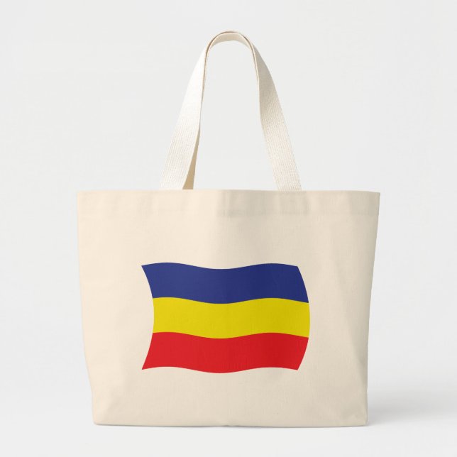 Grande Bolsa Tote Bandeira Khmer Kampuchea Krom (Frente)