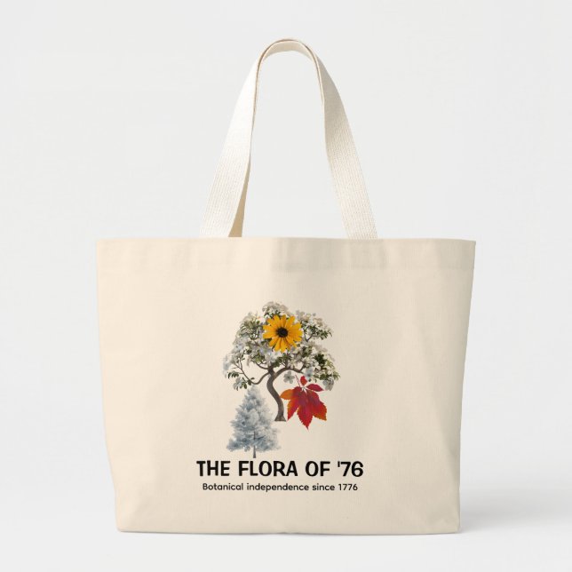 Grande Bolsa Tote Botânica Flora de '76 (Frente)