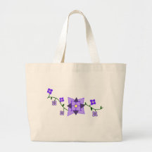 Bolsa tote botânica roxa