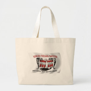 Grande Bolsa Tote com a Bandeira da Tribo Makah
