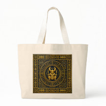 Bolsa Tote Cultural de Luxo Igbo Ikenga Índigo e D