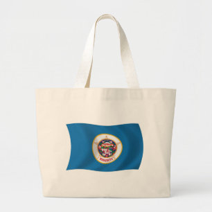 Grande Bolsa Tote da Bandeira de Minnesota