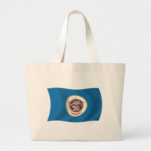 Grande Bolsa Tote da Bandeira de Minnesota (Frente)