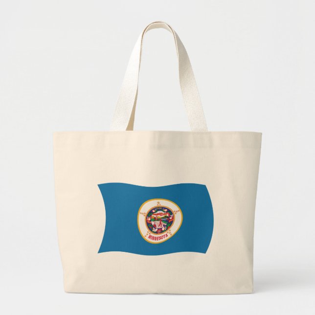 Grande Bolsa Tote da Bandeira de Minnesota (Frente)