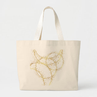 Grande Bolsa Tote de Arte de Linha Abstrata Minimalista