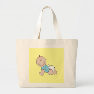 Grande Bolsa tote de bebê menino engatinhando