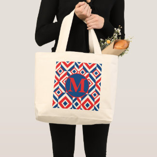 Grande Bolsa Tote de Monograma Personalizado com Cores Pa