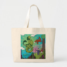 Grande Bolsa Tote - Dragões na Floresta