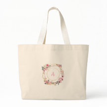 Bolsa Tote Geométrica Dourada com Flores Rosa