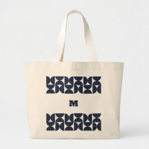 Bolsa Tote Geométrica Monograma Moderno de Meados 